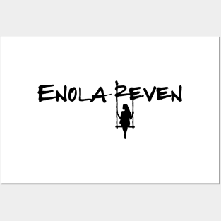 Enola Reven Girl Swing Black Posters and Art